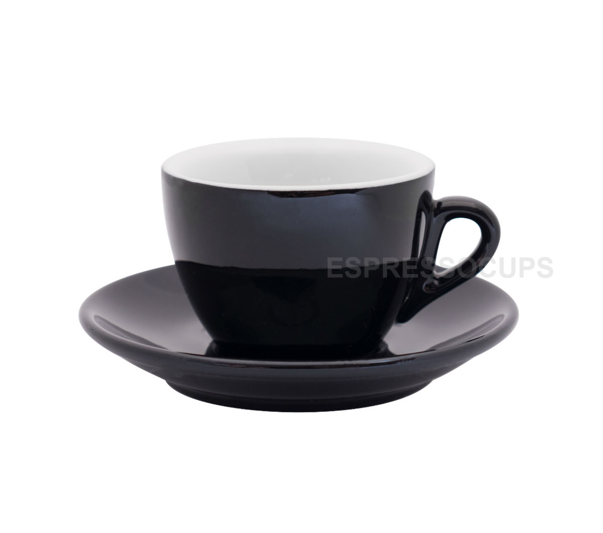 "ROSA" Cappuccino Cups 165ml - black